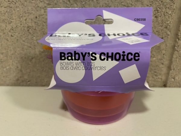 Baby’s Choice Bowls w/Lids ~ 3 per pack