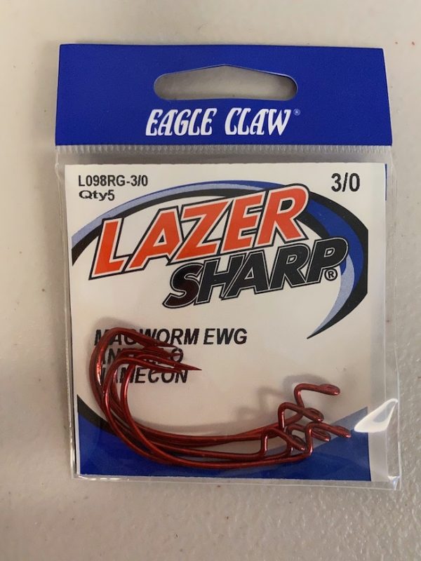 Eagle Claw Lazer Sharp Mag Worm Hook – Extra Wide Gap ~ 5 per pack