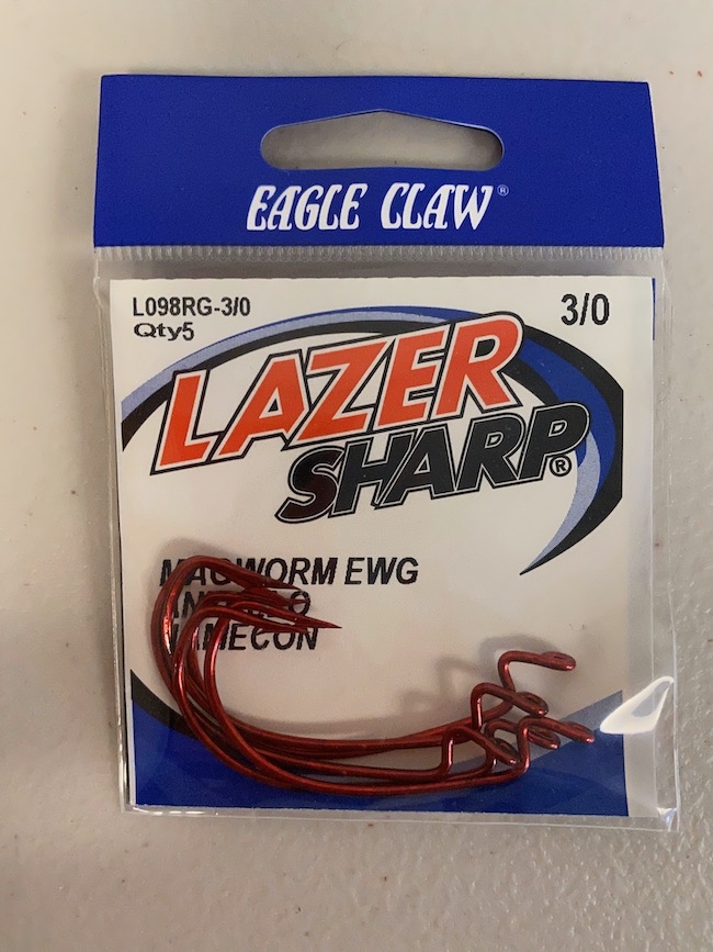 Eagle Claw Lazer Sharp Mag Worm Hook - Extra Wide Gap ~ 5 per pack - Mr FLY