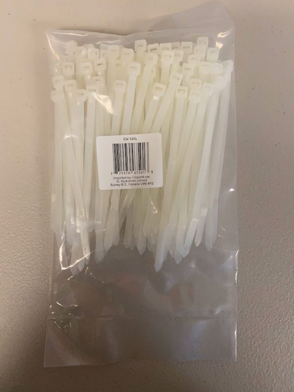 Cable Ties – Natural ~ 4-3/4″ x 4.8mm ~ 100 per pack