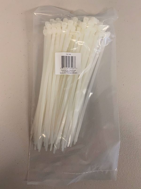 Cable Ties – Natural ~ 7-1/2″ x 4.8mm ~ 100 per pack