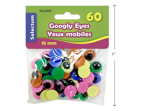 Selectum Colored Googly Eye – 15mm ~ 60 per pack