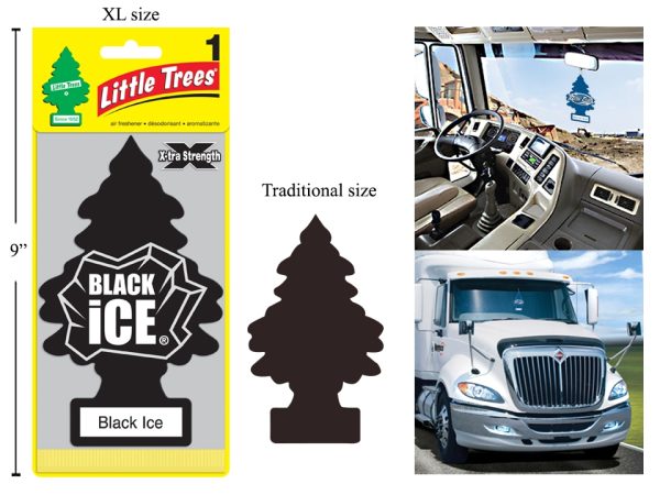 Little Tree Air Fresheners X-tra Strength – Jumbo Size ~ Black Ice