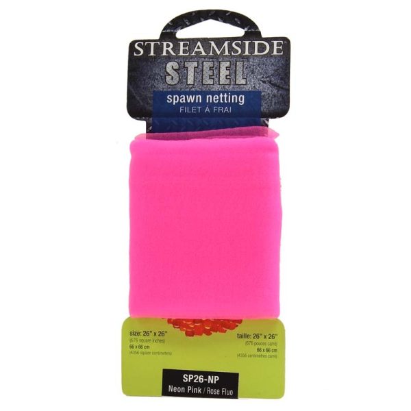 Streamside Steel Spawn Netting – 26″ x 26″ ~ NEON PINK