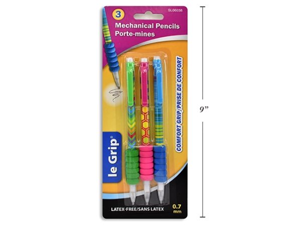 Selectum Mechanical Pencil with Comfort Grip ~ 3 per pack