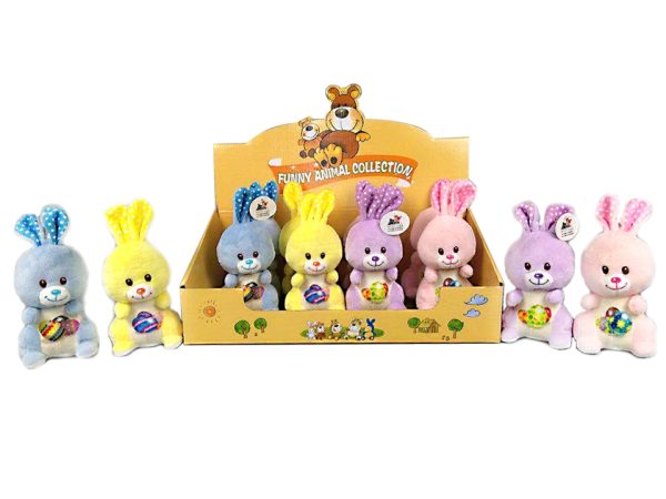 Easter 5.5″ Plush Bunny – 4 assorted colors ~ 12 per display