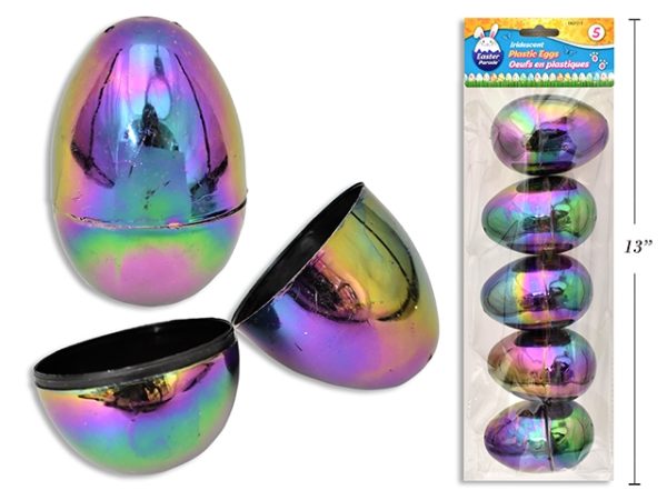 Easter Fillable Eggs – 3.25″ Galaxy Iridescent ~ 5 per pack