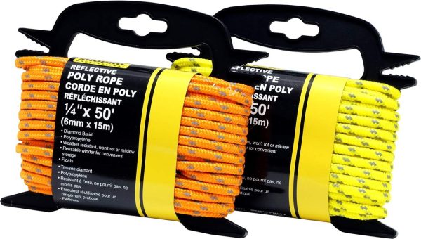 ShopPro Poly Reflective Rope ~ 1/4″ x 50′