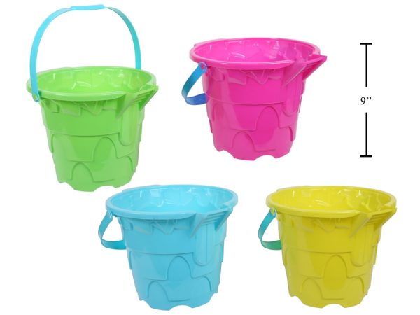 Jumbo Beach Bucket with Handle ~ 11″