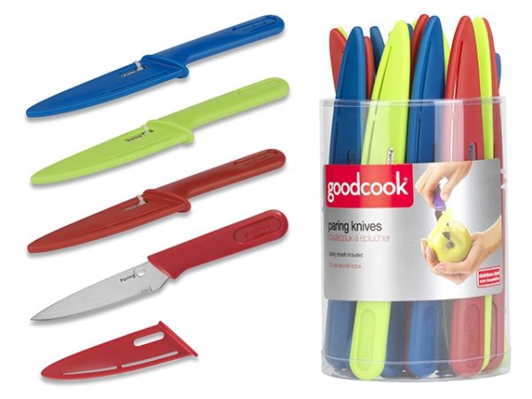 Good Cook Paring Knife with Plastic Cover – 3.5″ ~ 18 per tub