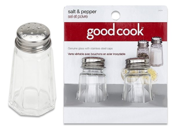 Good Cook Glass Salt & Pepper Shakers ~ 1oz