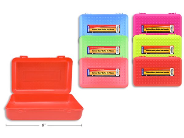 Selectum Plastic School Box ~ 8.25″ x 4.8″ x 2.5″