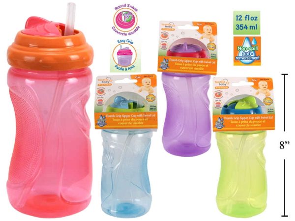 Tootsie Baby Thumb Grip Sipper Cup with Swivel Lid ~ 12oz