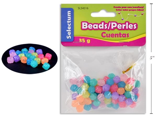 Selectum Jelly Color Round Plastic Beads (45gr) + 1M Clear String