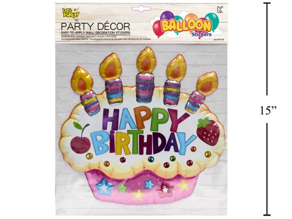 Wall Decor – Balloon Look Happy Birthday Cupcake
