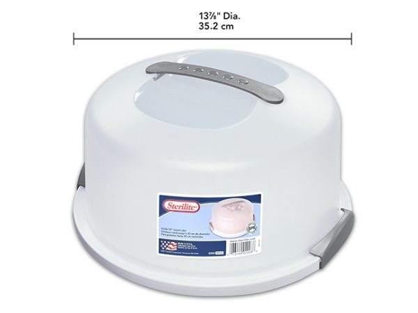 Sterilite Plastic Cake Carrier / Server ~ 13-7/8″ (35.2cm) Diameter