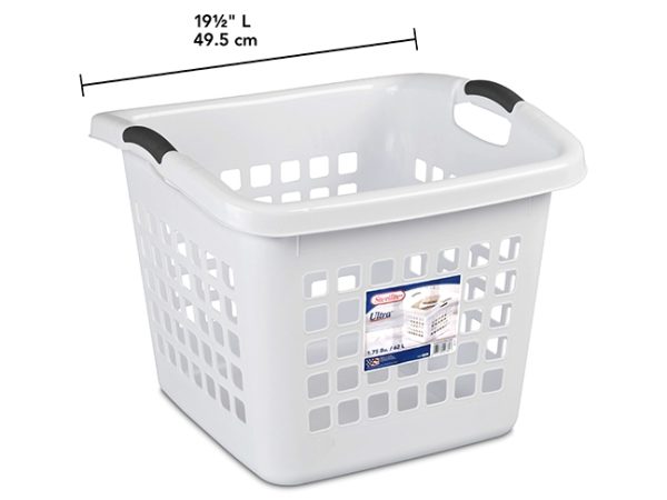 Sterilite Ultra Square Laundry Basket – White ~ 62 Litre