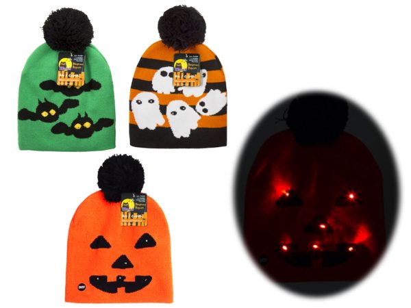 Halloween Kid’s Light-Up Knitted Hat with 6 LED Lights