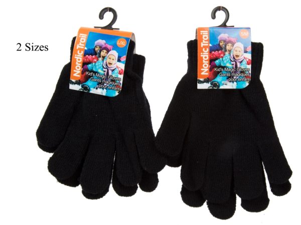 Nordic Trail Kid’s Knitted Black Magic Gloves ~ 2 Sizes Assorted