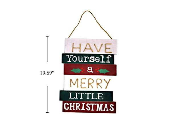 Christmas MDF Wall Sign – Have Yourself A Merry Little Xmas ~ 10.5″ x 19.5″