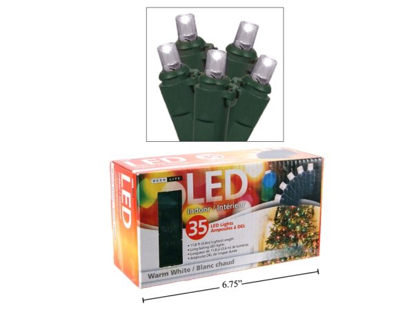 Christmas LED Indoor Mini Lights – End to End – Clear ~ 35 per pack