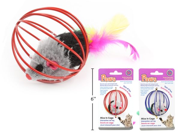 PAWS Mice in Cage Cat Toy