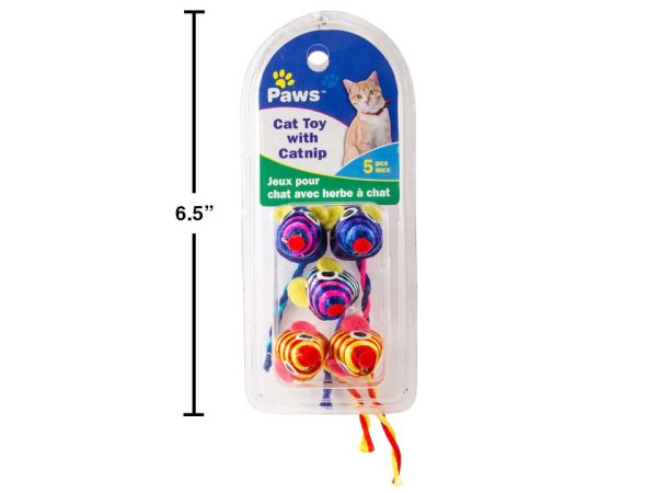 PAWS Cat Toy with Catnip ~ 5 per pack