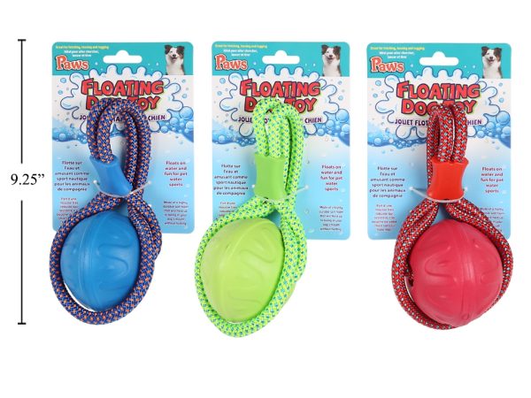 PAWS Floating Rope Ball Dog Toy ~ 16″L