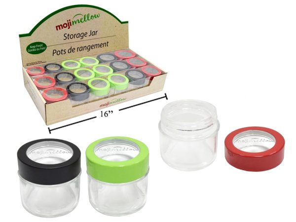 MojiMellow 3 Piece Storage Jars ~ 6 per PVC pack