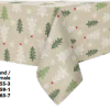 Christmas Printed Fabric Tablecloths - 60" x 102" ~ Winter Plaid-27516
