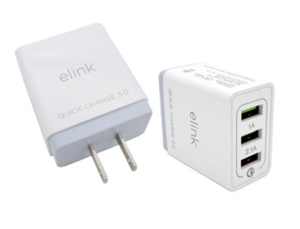 eLink 3-Port Universal USB Wall Charger with 3.0 Quick Charge