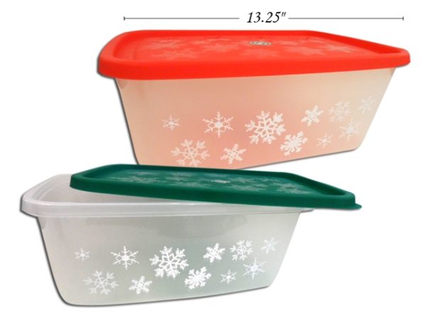 Christmas Rectangle Storage Container ~ 13″ x 9″