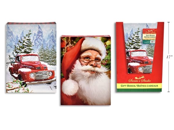 Christmas Large Folding Gift Box – 17″ x 11″ x 2-1/2″ ~ 2/pk