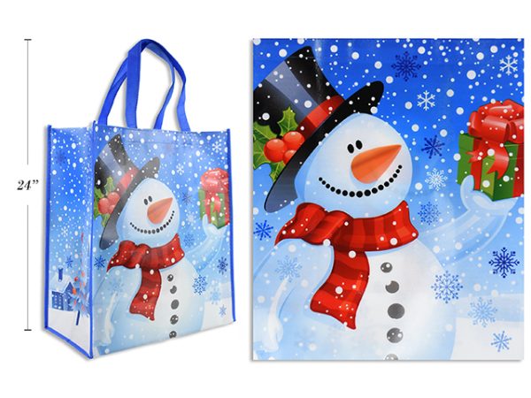 Christmas Non-Woven Coated Bag ~ 13.75″ x 15.5″ – 6.75″ Gusset