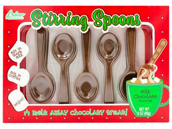 Christmas Palmer Milk Chocolate Stirring Spoons ~ 85gram – 5 per pack