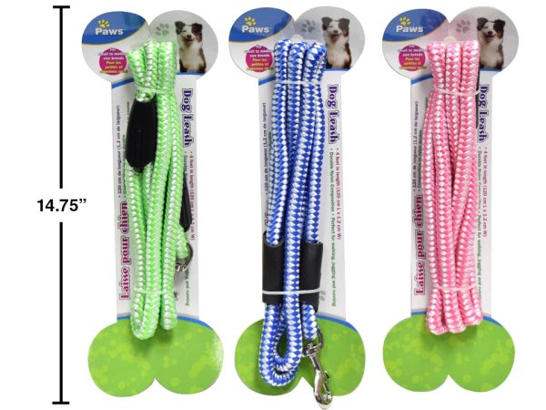 PAWS Braided Dog Leash – 4′