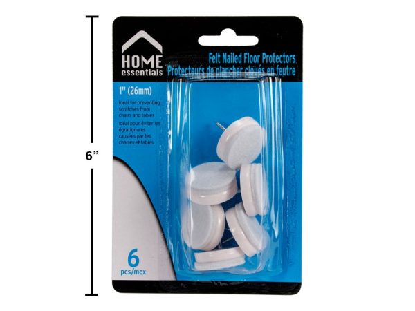 Felt Nailed Floor Protectors – 1 {26mm} Diameter ~ 6 per pack