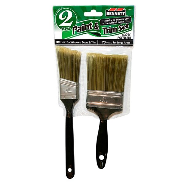 Bennett Paint & Trim Paint Brush Set ~ 2 per pack