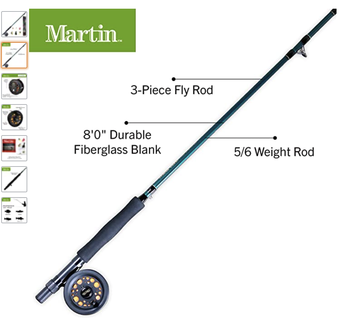 Martin Complete Fly Fishing Kit - LW 5/6 - 8' / 3 pieces ~ CASE OF 3 - Mr  FLY