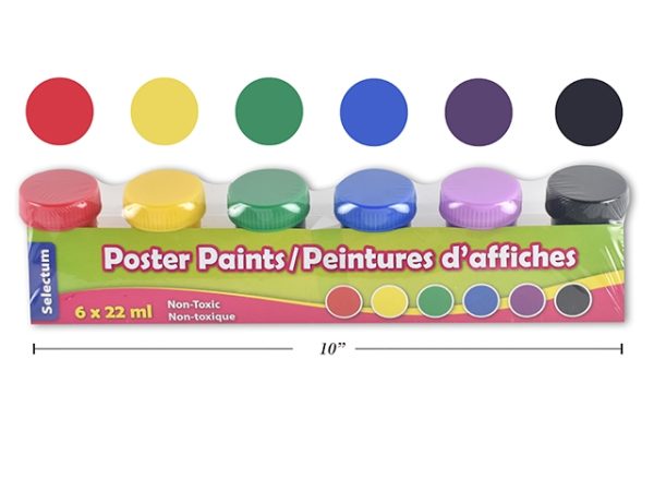 Selectum Poster Paint Pods w/Brush + Tray ~ 22ml each color