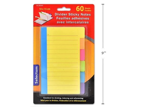 Selectum Divider Sticky Notes – 10cm x 15cm ~ 60 sheets