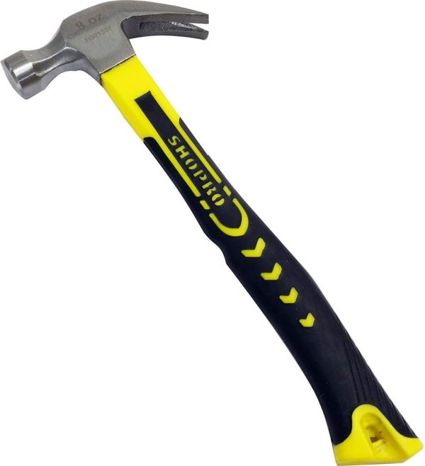 Claw Hammer with 11-1/2″ Fiberglass Handle with Non-Slip Safety Grip ~ 8oz