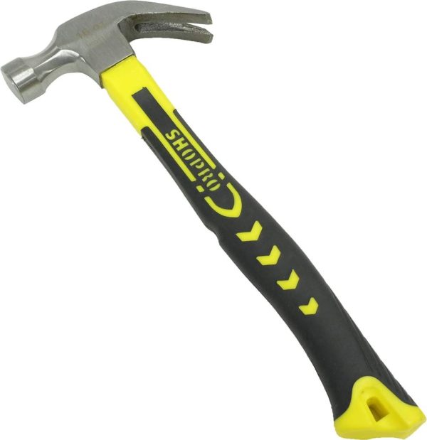 Claw Hammer with 13-1/2″ Fiberglass Handle with Non-Slip Safety Grip ~ 16oz
