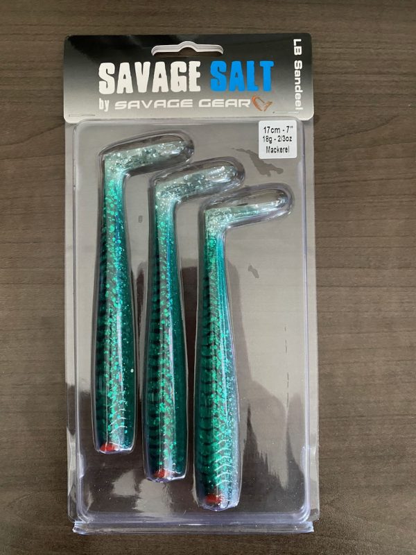 Savage Gear Sand Eel Tails – 7″, 3 pieces ~ Mackerel