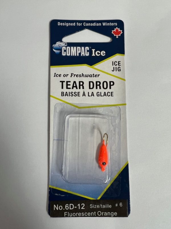 Tear Drops – Size 6 ~ Fluorescent Orange