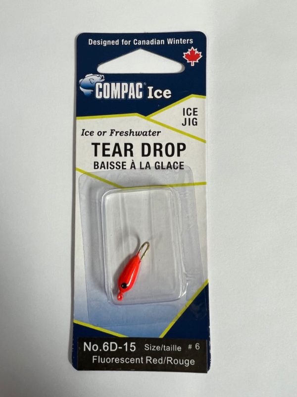 Tear Drops – Size 6 ~ Fluorescent Red