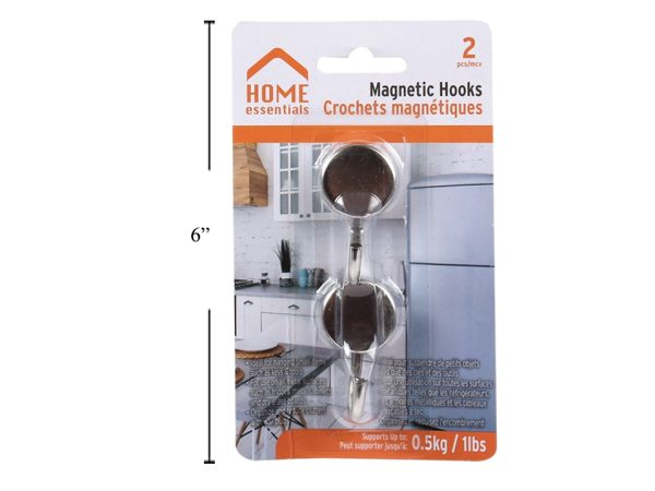 Magnetic Hooks – holds up to 1lb ~ 2 per pack