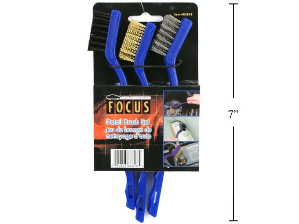 Focus Auto Detail Brush Set ~ 3 pieces