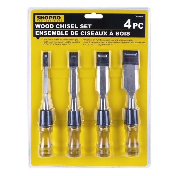 ShopPro Wood Chisel Set ~ 4 pieces