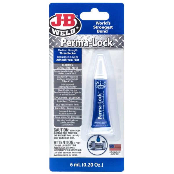 J-B Weld ~ Perma-Lock Blue – Medium Strength Threadlocker ~ 6ml tube